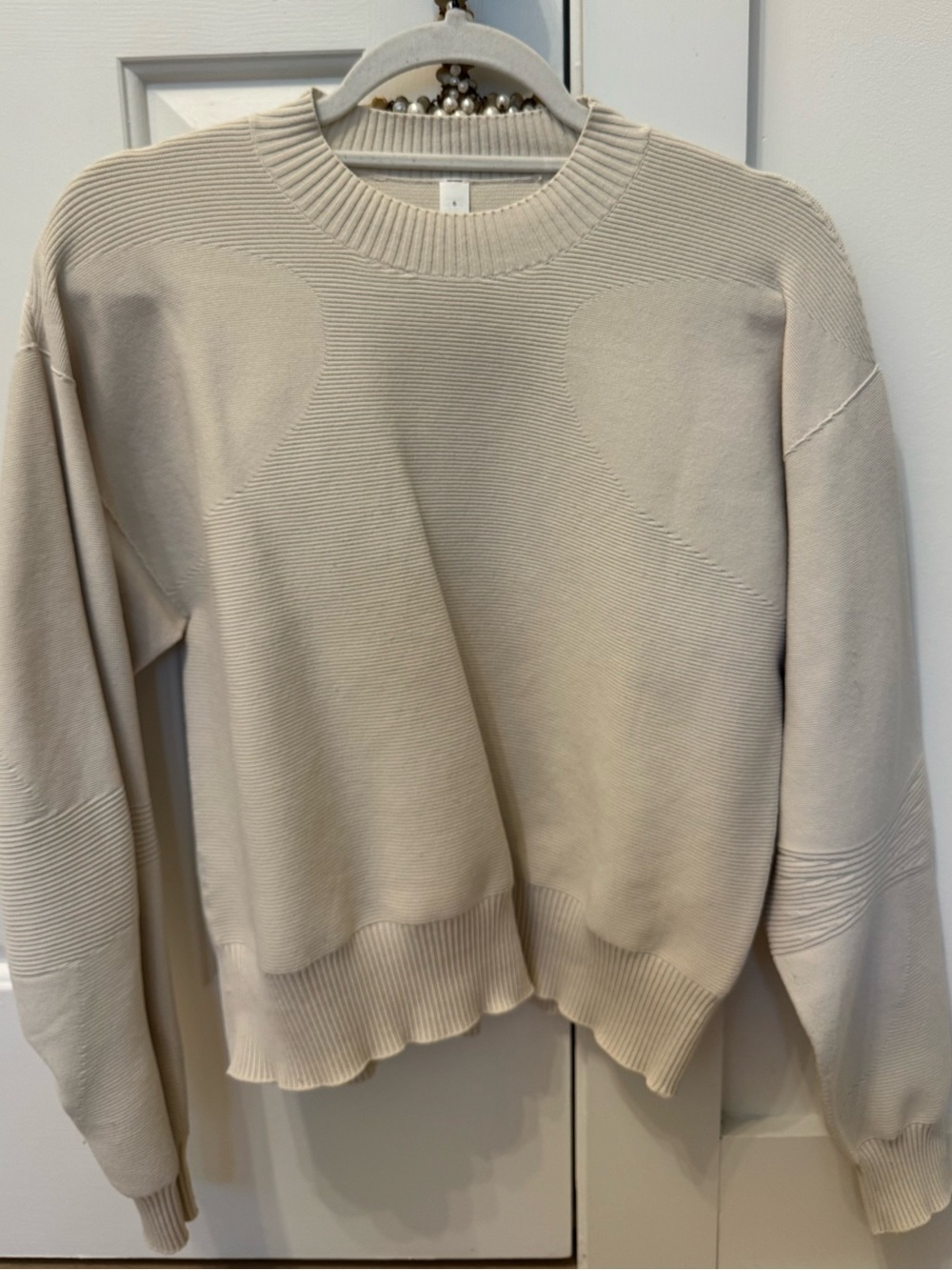 lululemon athletica Ivory Ribbed Crewneck Sweater cream